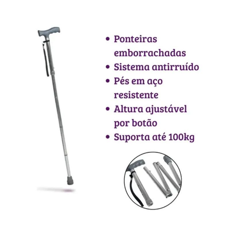 Bengala Alumínio Dobravel - Imagem 5